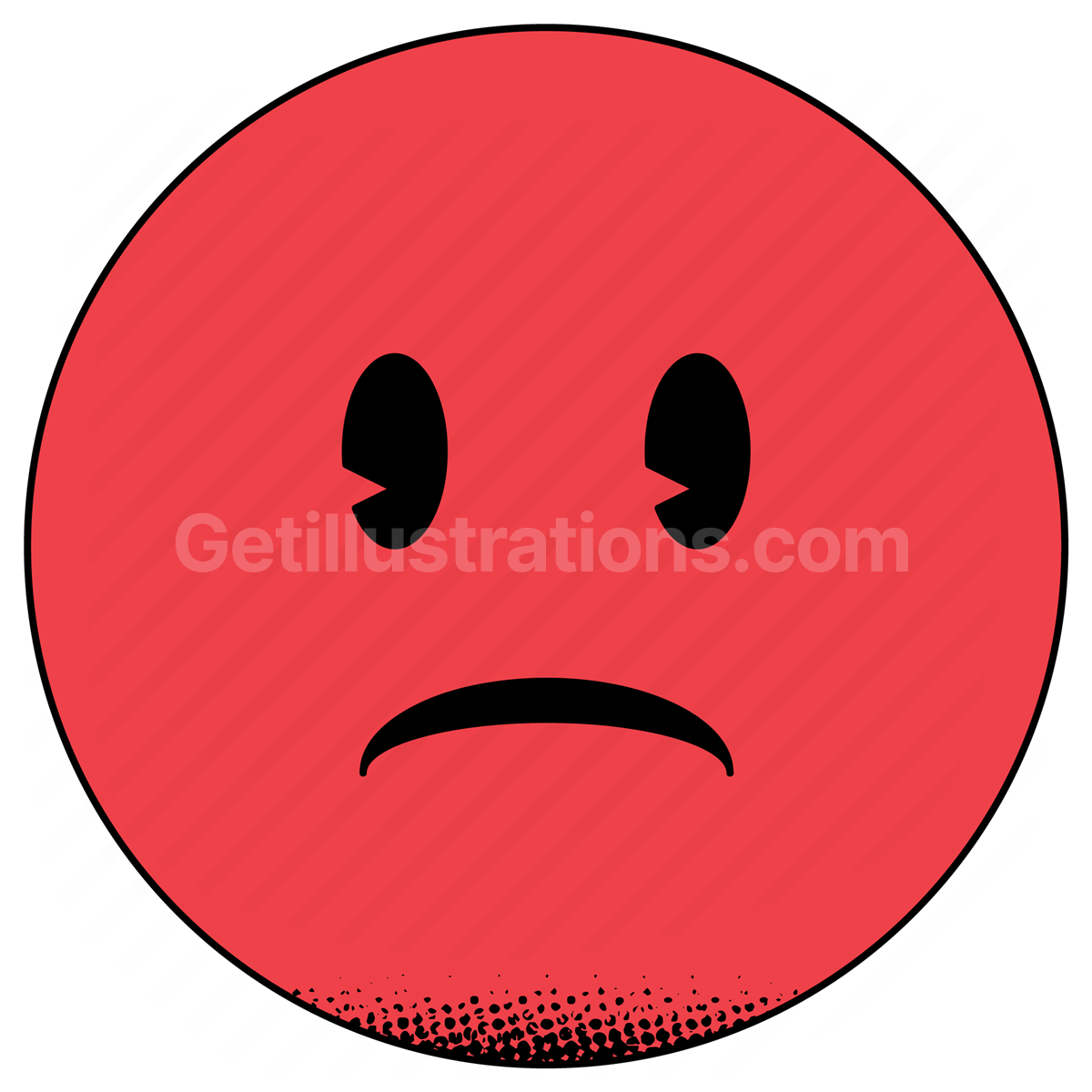 emoji, emoticon, smiley, sticker, sad, unhappy, upset